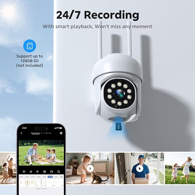 CAMCAMP Outdoor Security Camera Wireless 2.4G/5G WiFi Connect【Plug-in - Image 7