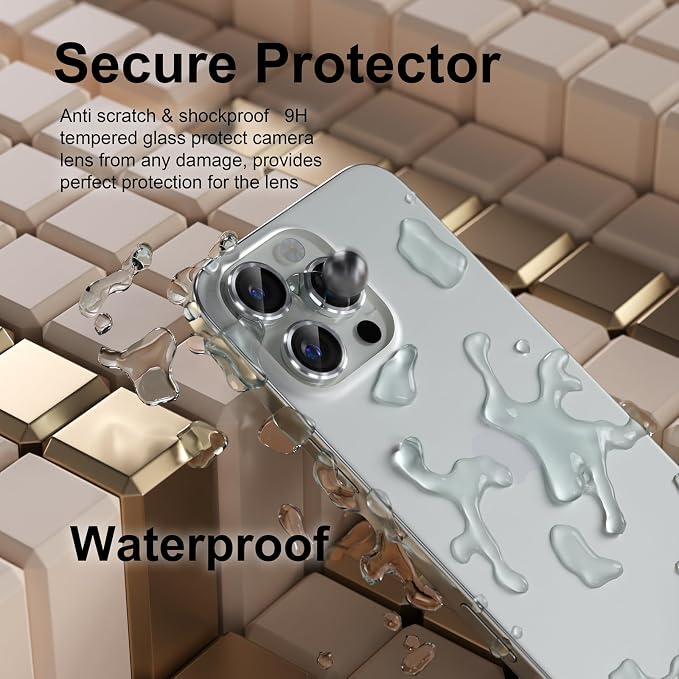 Misea Compatible for iPhone 16 Pro/iPhone 16 Pro Max Camera Lens Protector - Image 3