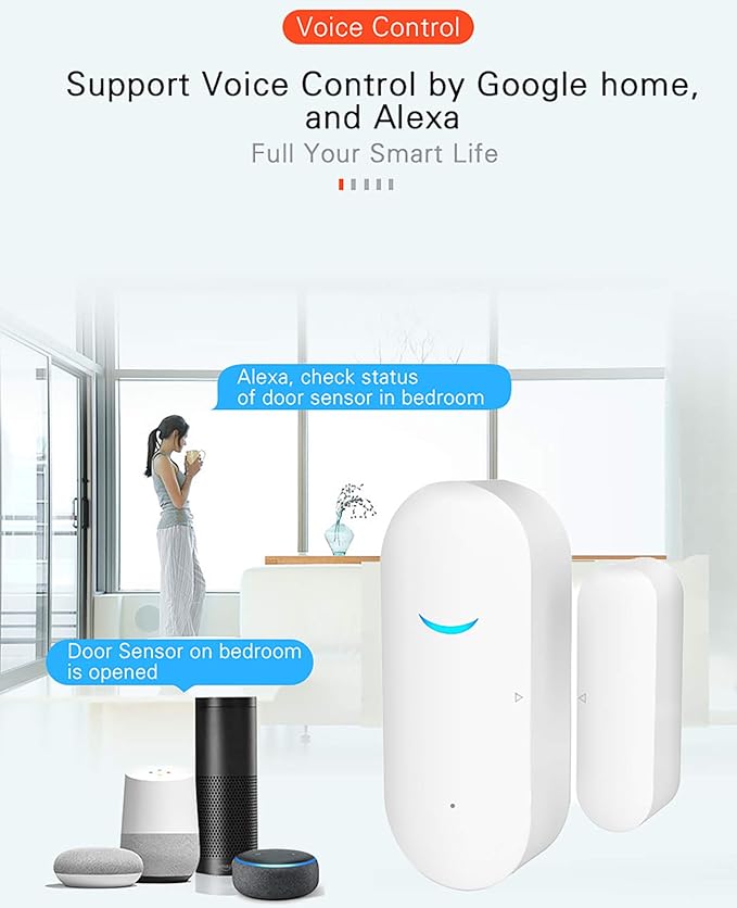 4 Pack WiFi Door Window Sensor Detector: Wireless Security Alarm Door Sensor - Image 3