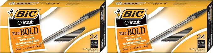 BIC Cristal Xtra Bold Ballpoint Pens, Bold Point by BIC