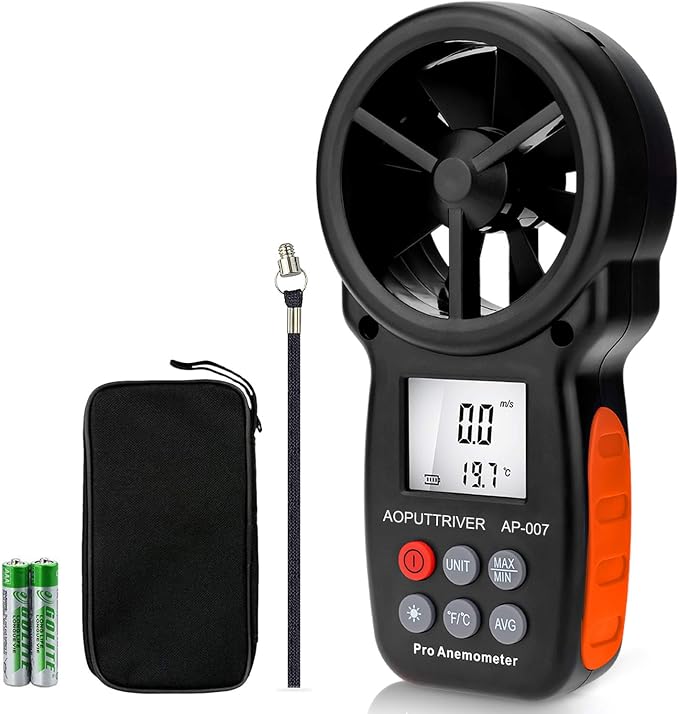 Anemometer Handheld Wind Speed Meter by AOPUTTRIVER