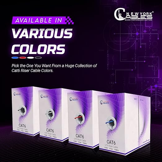 NewYork Cables | CAT6 Ethernet Cable 1000ft | Bulk Riser 23AWG, UTP 4 Pairs - Image 6