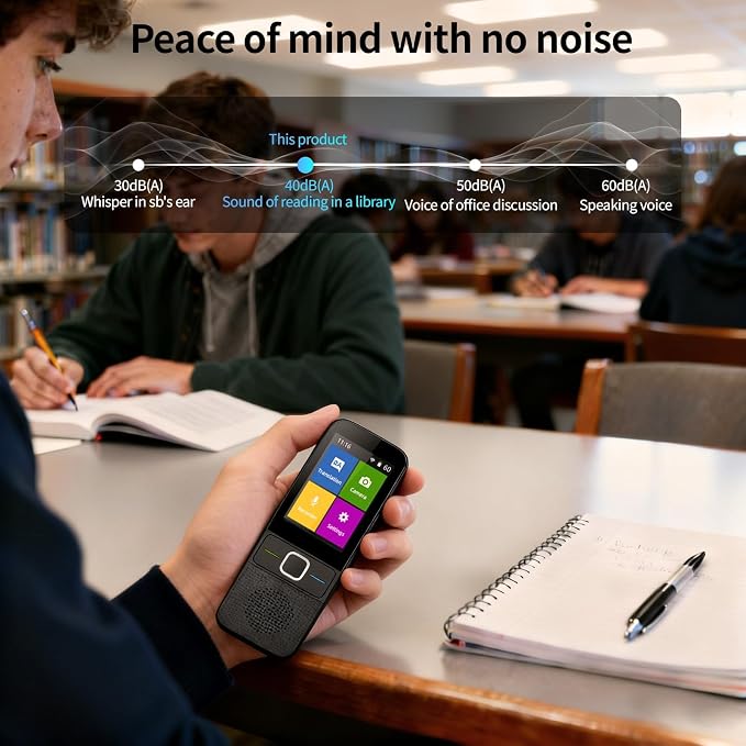 AI Language Translator Device, 2026 Upgraded Translator No WiFi Needed - Image 4