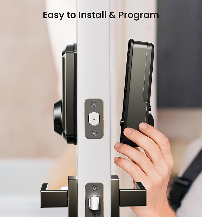 Veise VE06-L Smart Locks with 2 Lever Handle Set, App Control, Keyless Entry - Image 9
