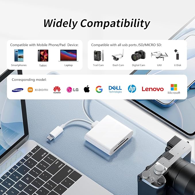 2IN2 SD Card Reader, USB C SD Card Reader - Image 8