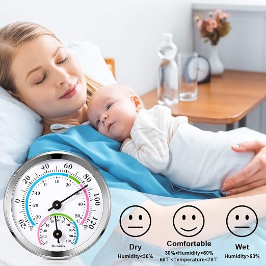Weewooday 3 Pcs Indoor Outdoor Thermometer 2 in 1 Mini Home Temperature - Image 5
