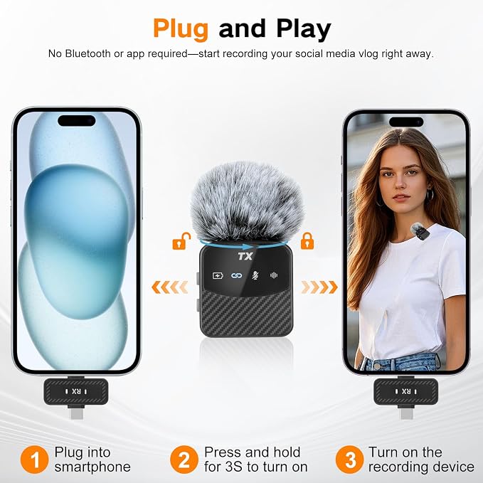 Professional Vlogging Kit for iPhone/Android, 70”Auto Face Tracking Tripod for - Image 4