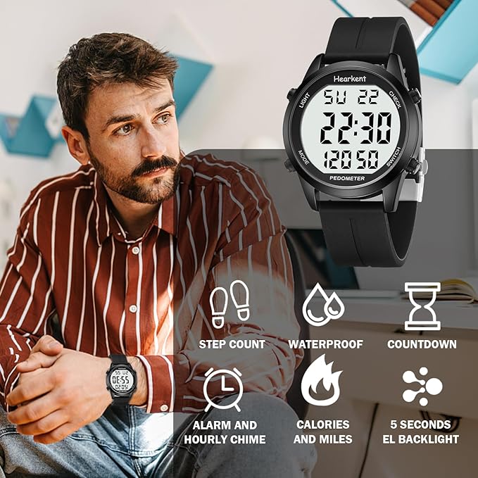 Pedometer Watch for Walking for Senior No App Required - Image 2