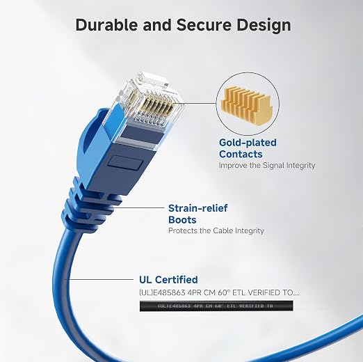Cable Matters 10Gbps Snagless Cat 6 Ethernet Cable - 14ft - Image 5