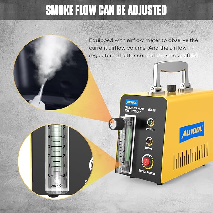 AUTOOL Smoke Machine Automotive Leak Detector, 0-0.46PSI Evap Vacuum Smoke - Image 2
