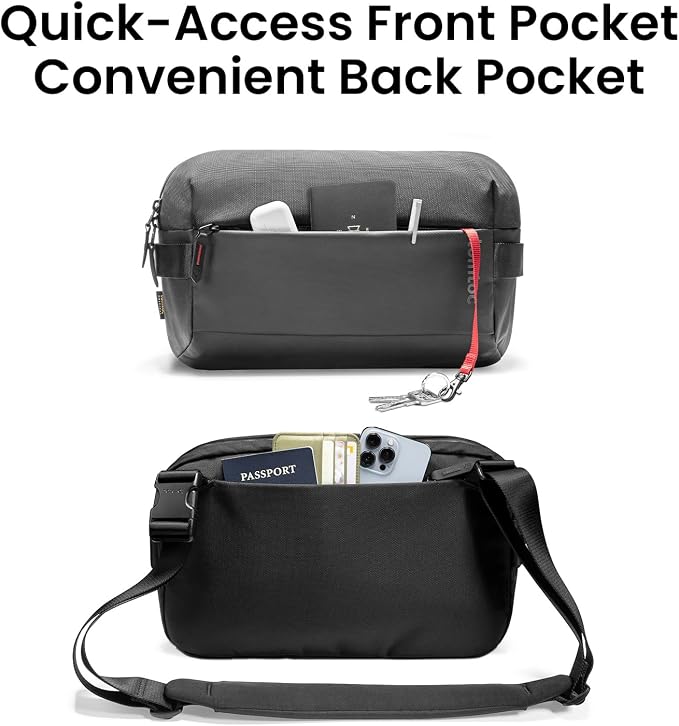 tomtoc Compact EDC Sling Bag 3L-10L, Minimalist Crossbody Bag Chest Shoulder - Image 5