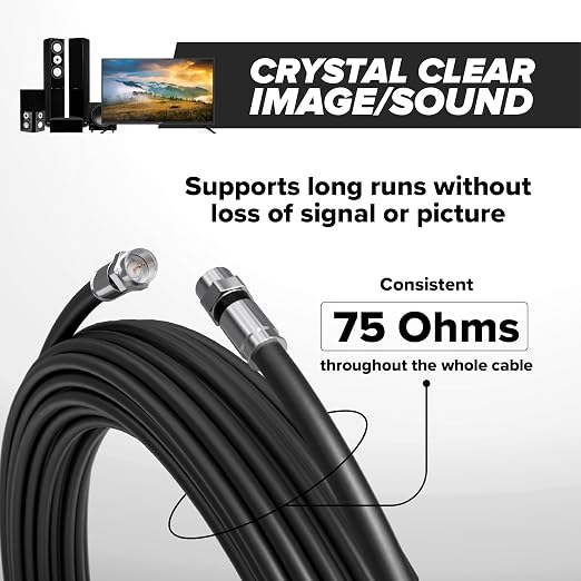 THE CIMPLE CO - RG6 Coaxial Cable 10 FT - RG6 Coax Cable - Image 5