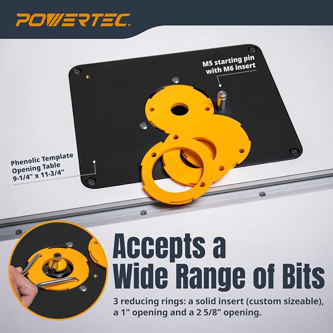POWERTEC 24" x 32" Benchtop Router Table - Image 4