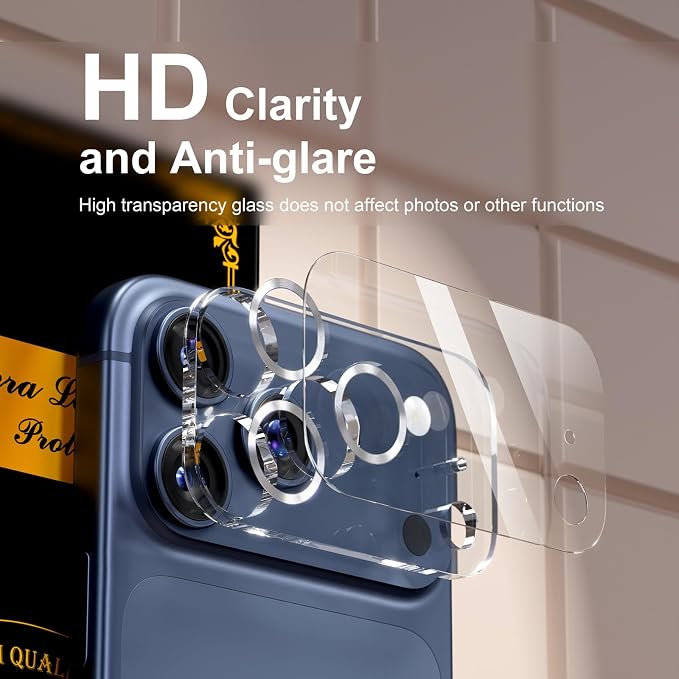 for 6 Pack iPhone 17 Pro Camera Lens Protector 9H Tempered Glass Camera Screen - Image 7