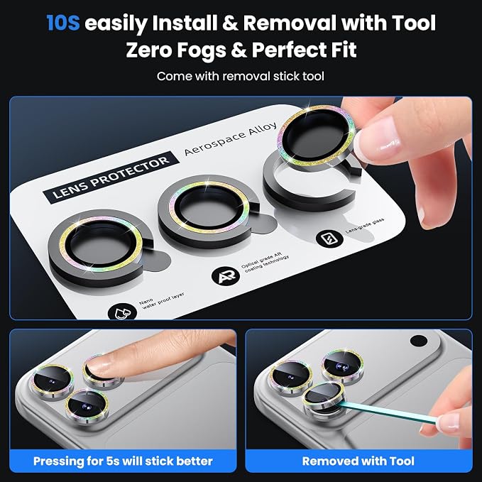 WSKEN for iPhone 17 Pro/iPhone 17 Pro Max Camera Lens Protector - Image 6