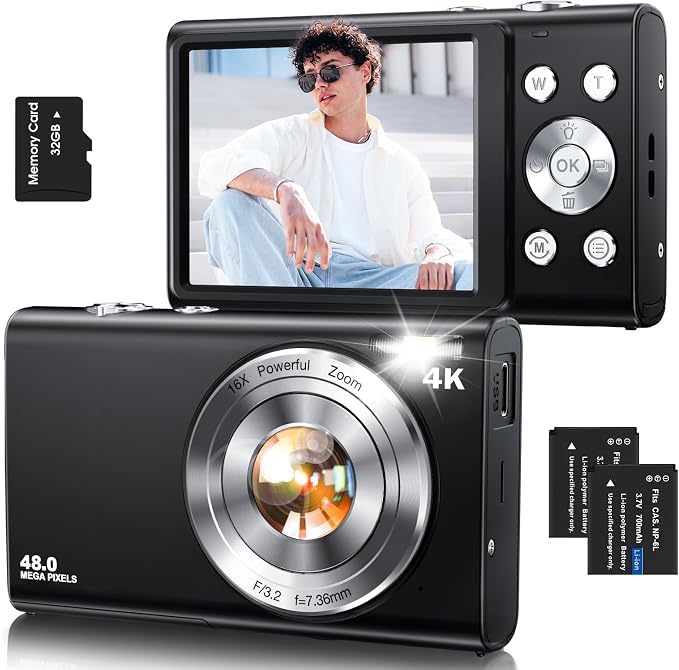 Digital Camera, Autofocus 4K Vlogging Camera by Lecnippy