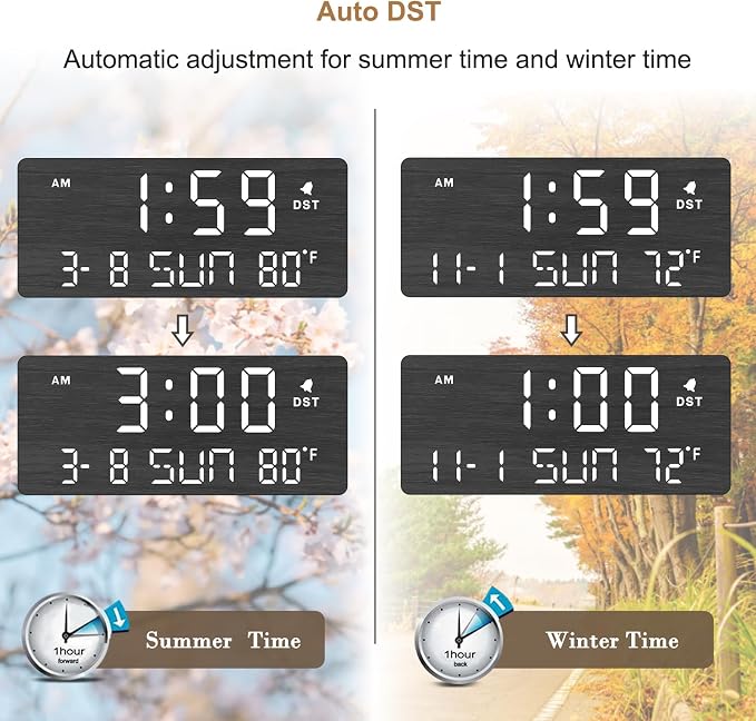 DreamSky Wooden Digital Alarm Clocks - Image 7