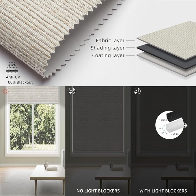 SmartWings Motorized 100% Blackout Shades Blinds, Custom Size, Cordless Window - Image 3
