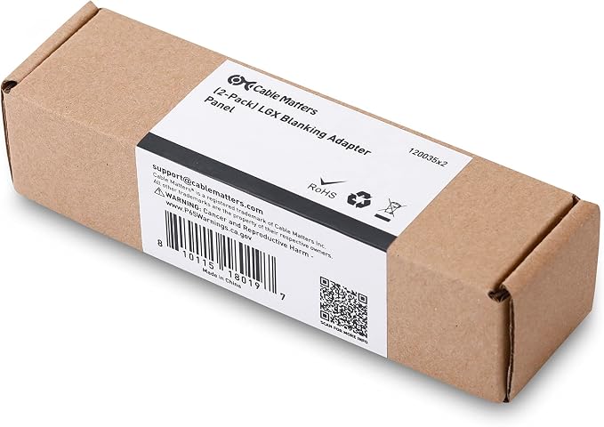Cable Matters 2-Pack, LGX Blanking Adapter Panel, Cover Plate, Blank Plate - Image 8