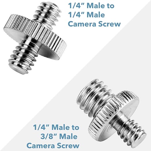 8PCS 1/4 Inch to 3/8 Inch Male Camera Screw Mount Adapter, Tripod Screw Adapter - Image 2