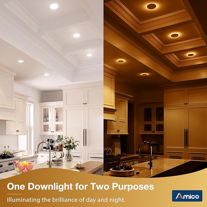 Amico 12 Pack 3 Inch 5CCT LED Recessed Ceiling Light - Image 2