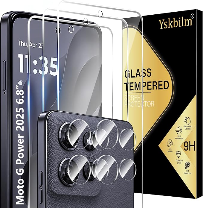 Designed for Motorola Moto G Power 5G 2025 Tempered Glass Screen Protector + by Unknown