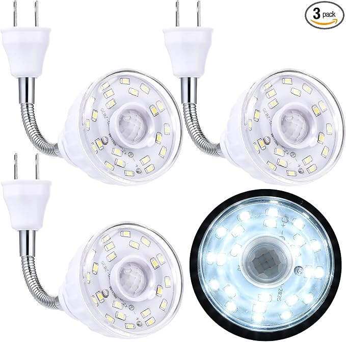 Yahenda 3 Pack Motion Activated LED Night Light Plug in Smart Dusk Dawn Sensor by Yahenda