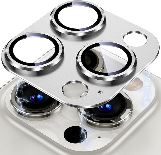 Uyiton for iPhone 13 Pro/iPhone 13 Pro Max Camera Lens Protector, Metal Ring by Uyiton