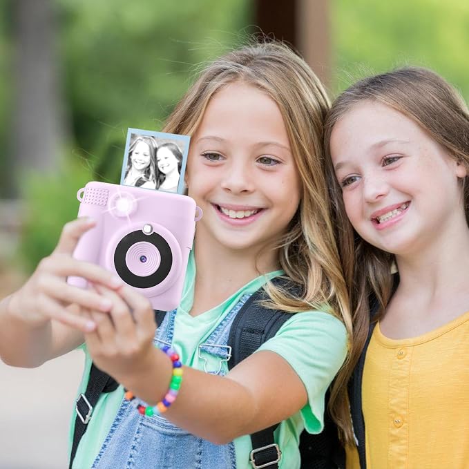 9 Rolls Kids Instant Camera Print Refill Paper- 1''×2.2'' Photo Printer Thermal - Image 2