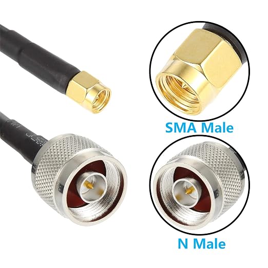 40ft N Male to SMA Male Cable, SMA to N Cable 50 ohm Ultra Low Loss KMR240 - Image 8