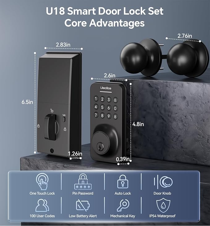 Ulecoce Keyless Entry Door Lock - Image 8