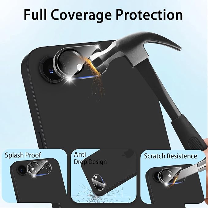 Camera Lens Protector for iPhone 17e / iPhone 16e, Anti Scratch, Bubble Free - Image 7