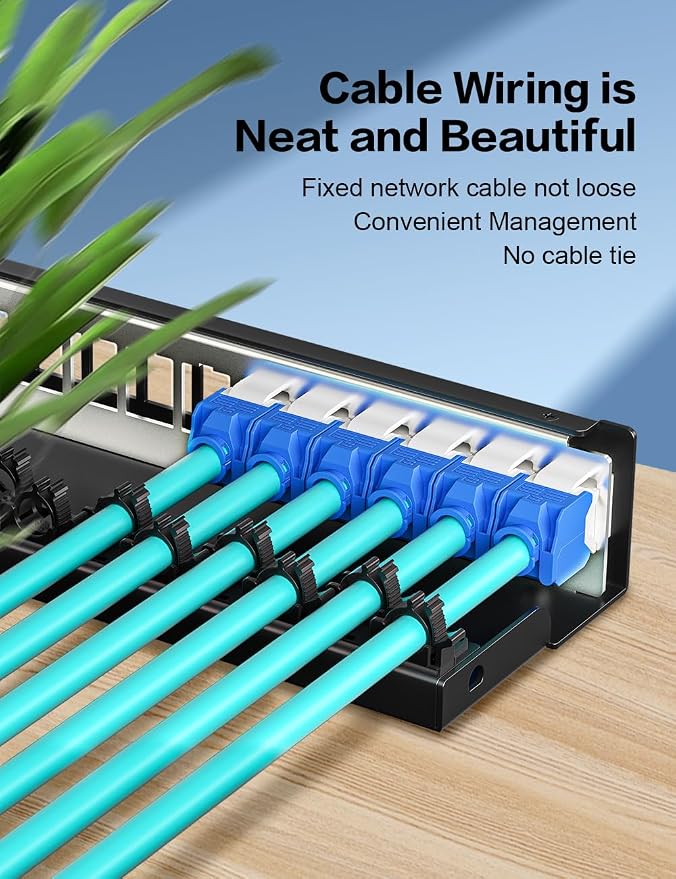 Patch Panel 12 Port Blank Keystone Patch Panel STP&UTP Compatible - Image 6
