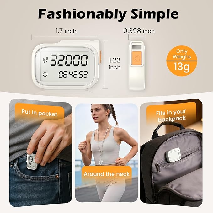 3D Pedometer for Walking, Accurate Digital Step Counter - Image 3