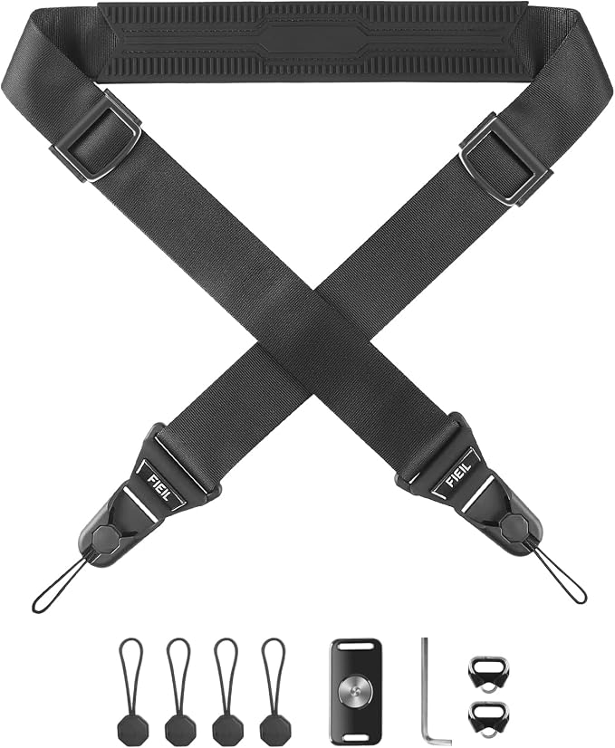 FIEIL Camera Strap with Quick Release Plate, Adjustable Camera Neck Strap by FIEIL