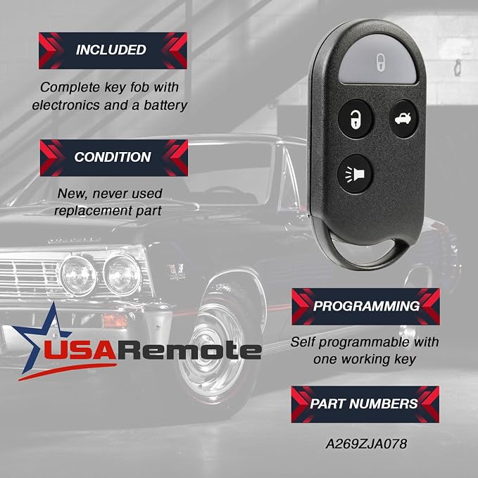 Car Key Fob Keyless Entry Remote fits 1995 1996 1997 1998 1999 Nissan Maxima & - Image 3