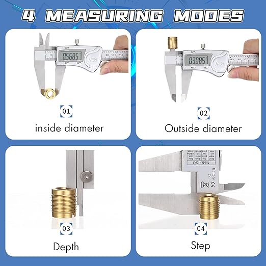 Electronic Digital Calipers, inch and Millimeter Conversion, LCD Screen - Image 3