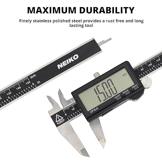NEIKO 01401A 6-Inch Electronic Digital Caliper, Stainless Steel, Extra Large - Image 4