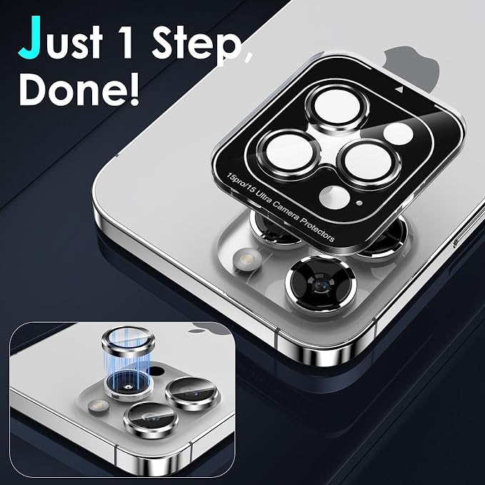 YWXTW CameraLens Protector, Tempered Glass Screen Metal Individual Cover - Image 4