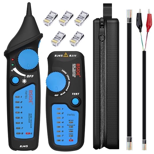 BSIDE Wire Tracker RJ45 RJ11 Network Cable Tester, Dual knob by BSIDE