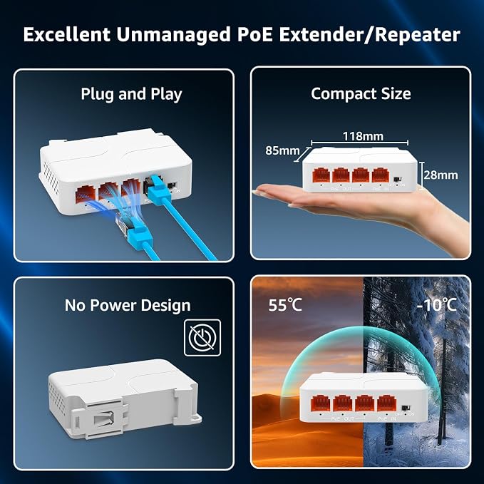 YuanLey 4 Port 2.5G PoE Extender - Image 7