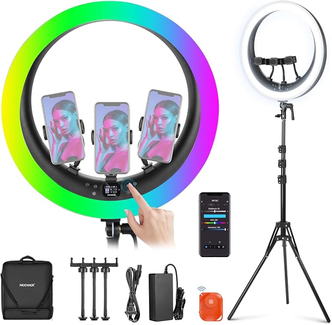 NEEWER 19" RGB LED Ring Light by Neewer