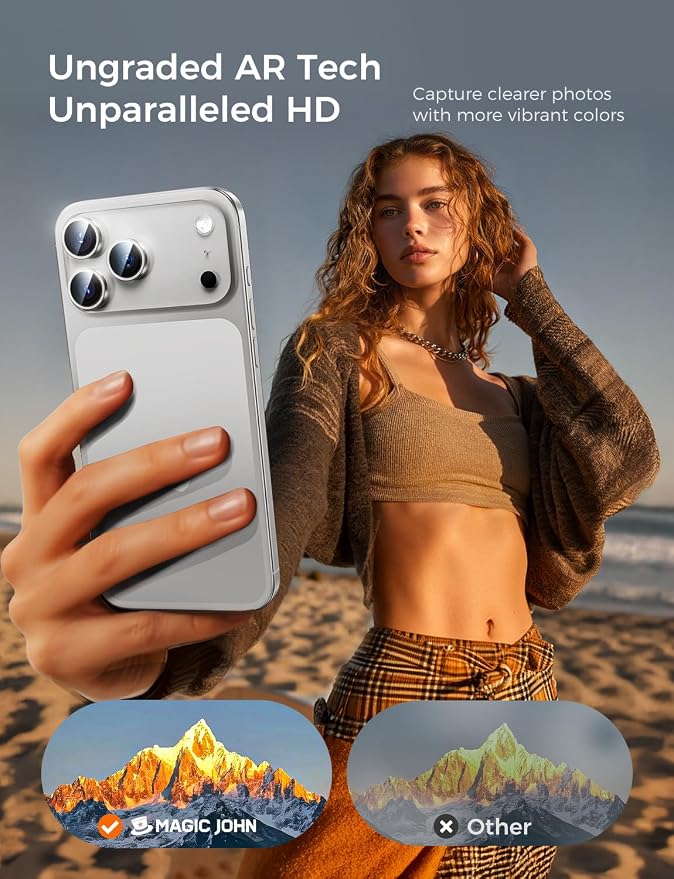 MAGIC JOHN for iPhone 17 Pro Max/17 Pro Camera Lens Protector 9H Aerospace - Image 6