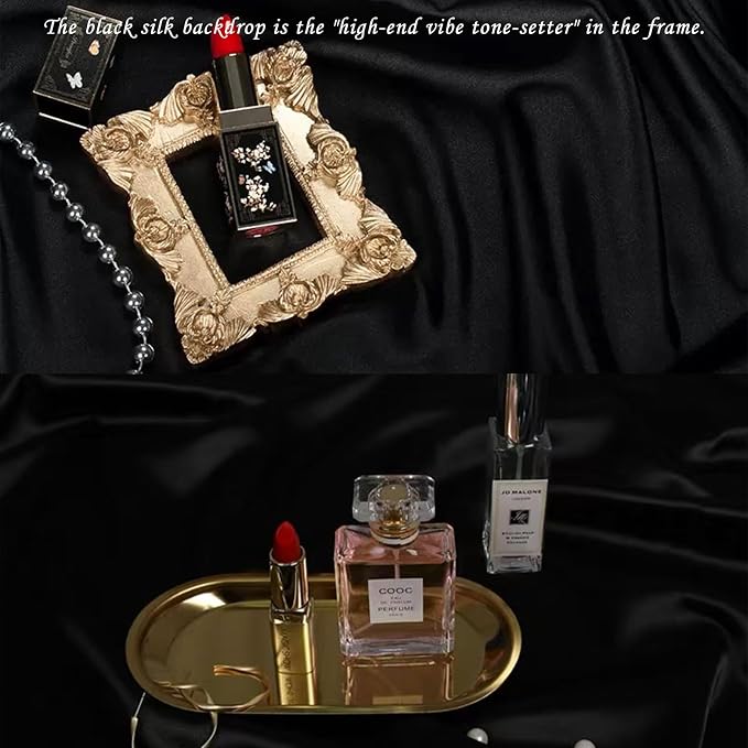 6PCS Product Photography Backdrop, Luxury Silk Texture Photo Props - Image 6
