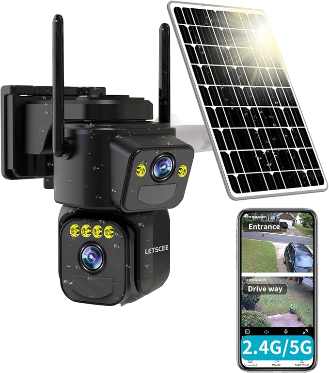 LETSCEE Security Cameras Outdoor WiFi, 5G/2.4G Cameras by LETSCEE