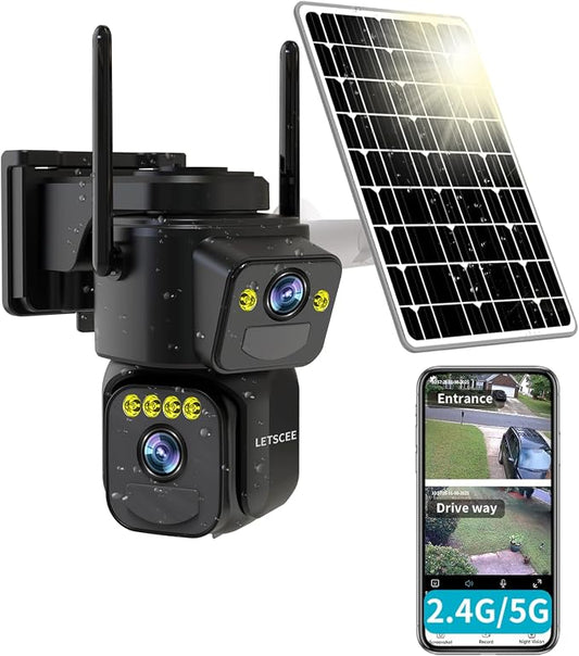 LETSCEE Security Cameras Outdoor WiFi, 5G/2.4G Cameras by LETSCEE