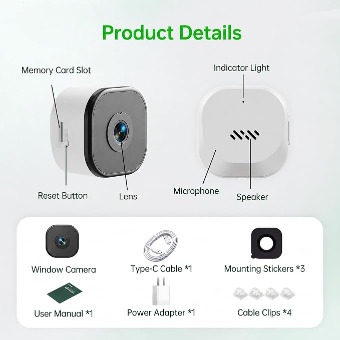 2K Window Camera, 5Ghz & 2.4Ghz WiFi Security Camera - Image 9