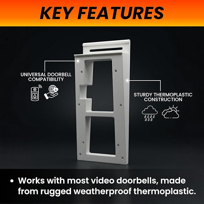 SplashNColor No-Drill Mount for Ring Video Doorbell on Vinyl Siding – Easy - Image 5