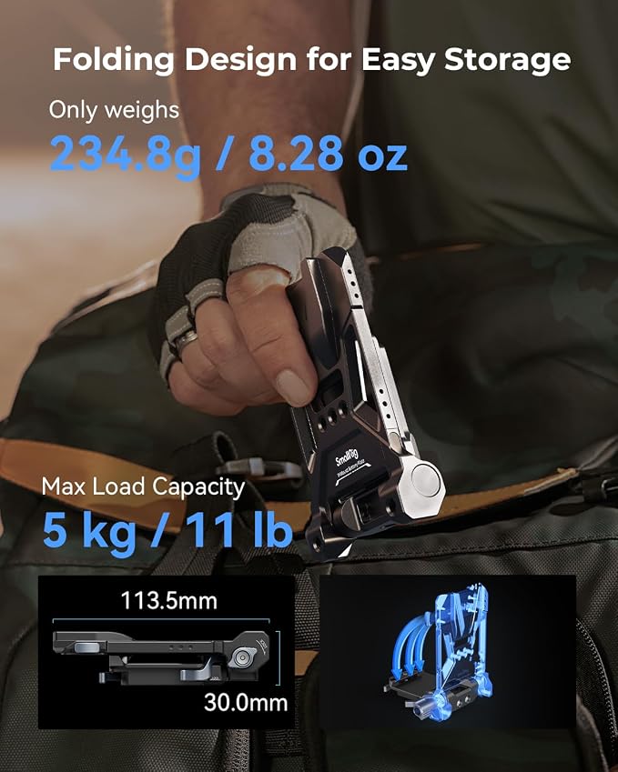 SMALLRIG Foldable V Mount Battery Plate w/QR Plate - Image 7