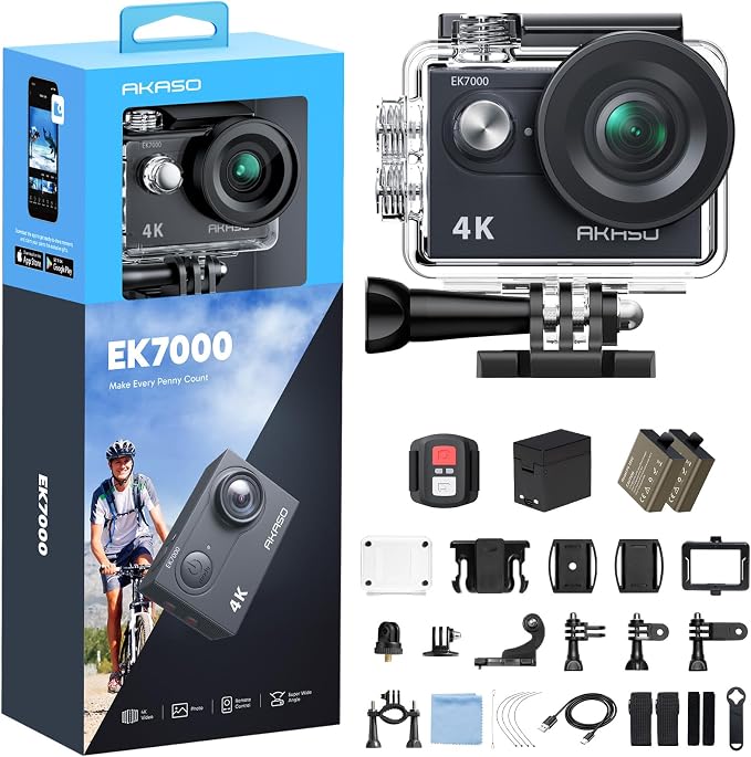 AKASO EK7000 4K30FPS 20MP WiFi Action Camera by AKASO